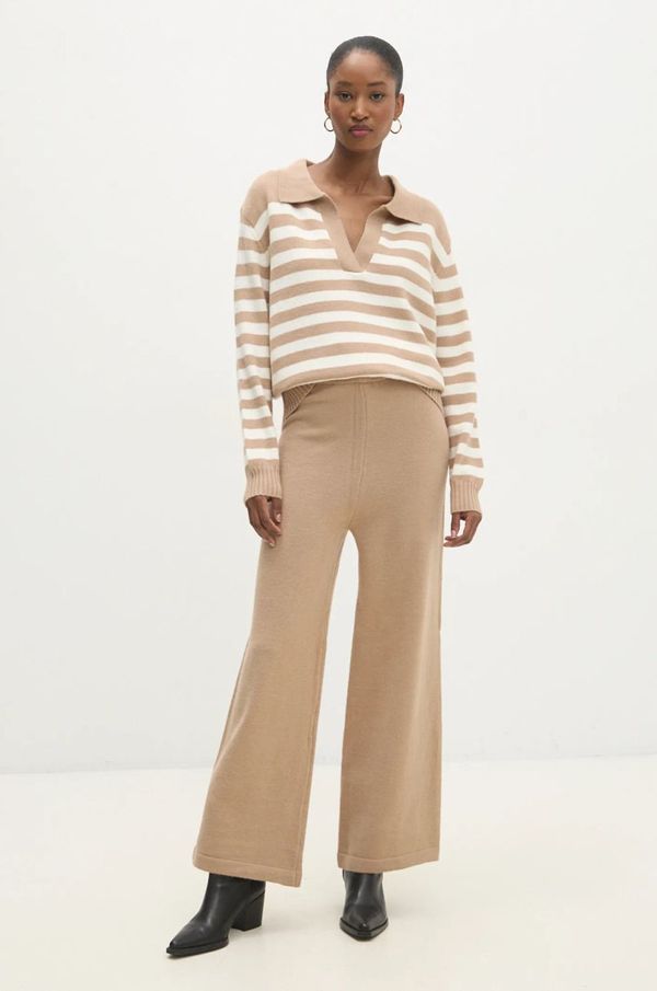 Answear Lab Komplet Answear Lab za žene, boja: bež