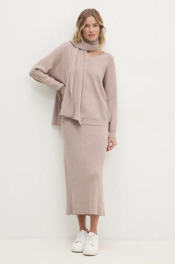 Answear Lab Komplet Answear Lab za žene, boja: smeđa