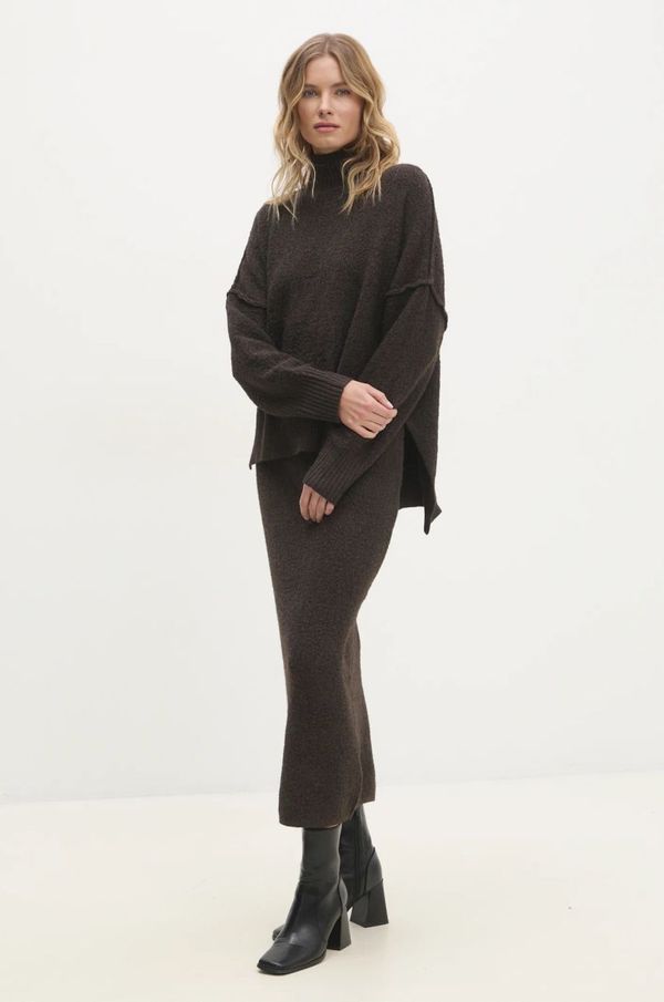 Answear Lab Komplet Answear Lab za žene, boja: smeđa