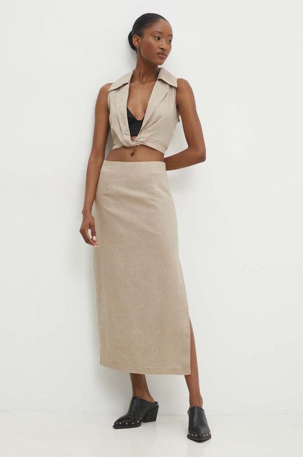 Answear Lab Komplet od lana Answear Lab boja: bež