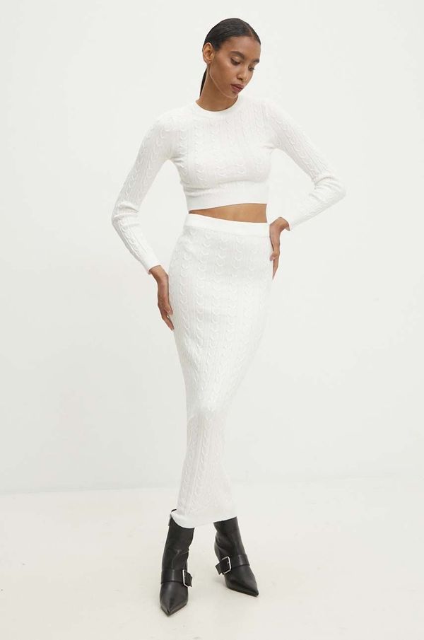 Answear Lab Komplet pulover i suknja Answear Lab boja: bijela