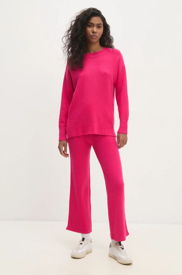 Answear Lab Komplet s dodatkom kašmira Answear Lab boja: ružičasta