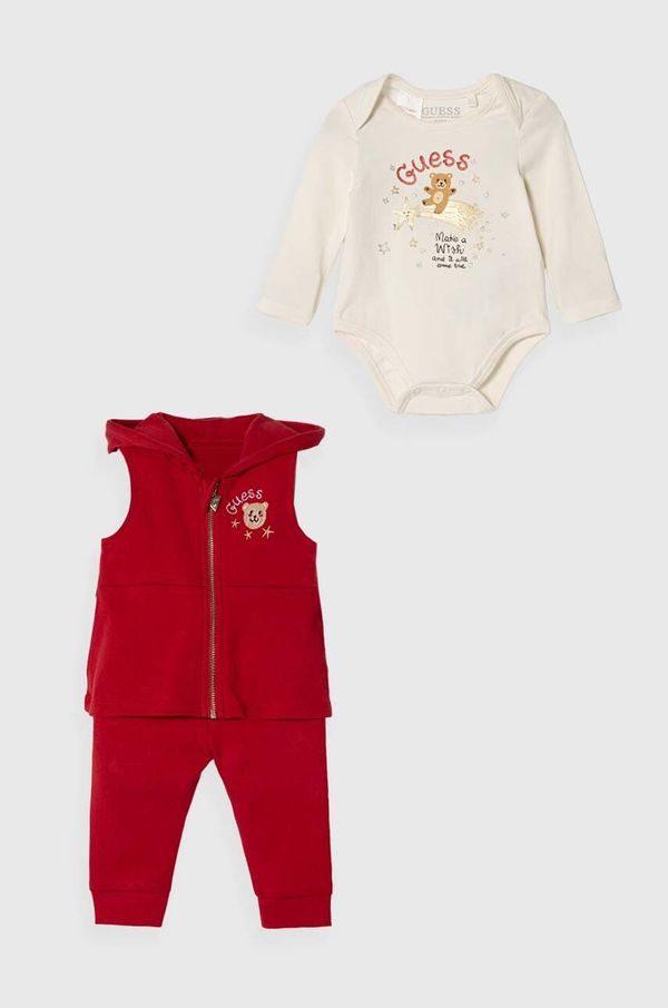 Guess Komplet za bebe Guess boja: crvena