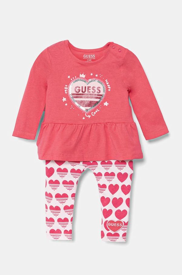Guess Komplet za bebe Guess boja: ružičasta, A5RG05 K6YW4