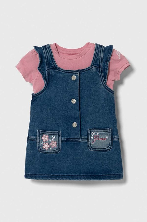 Guess Komplet za bebe Guess boja: ružičasta