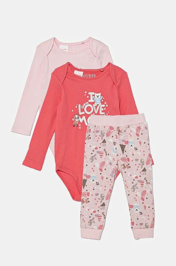 Guess Komplet za bebe Guess boja: ružičasta, S4BG02 KA6W4