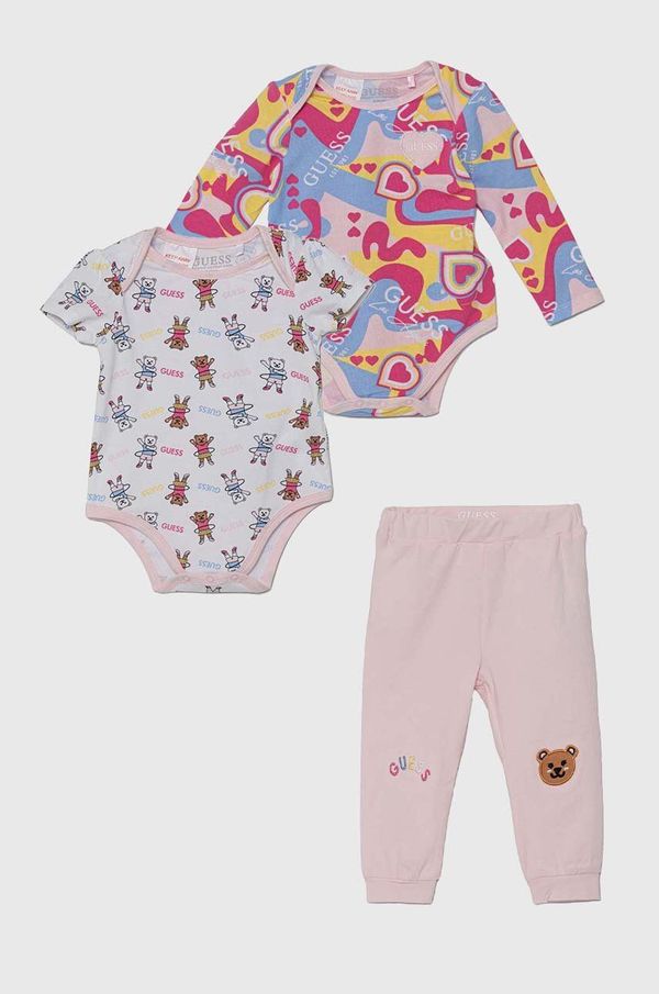 Guess Komplet za bebe Guess boja: ružičasta, S4YG05 K6YW4