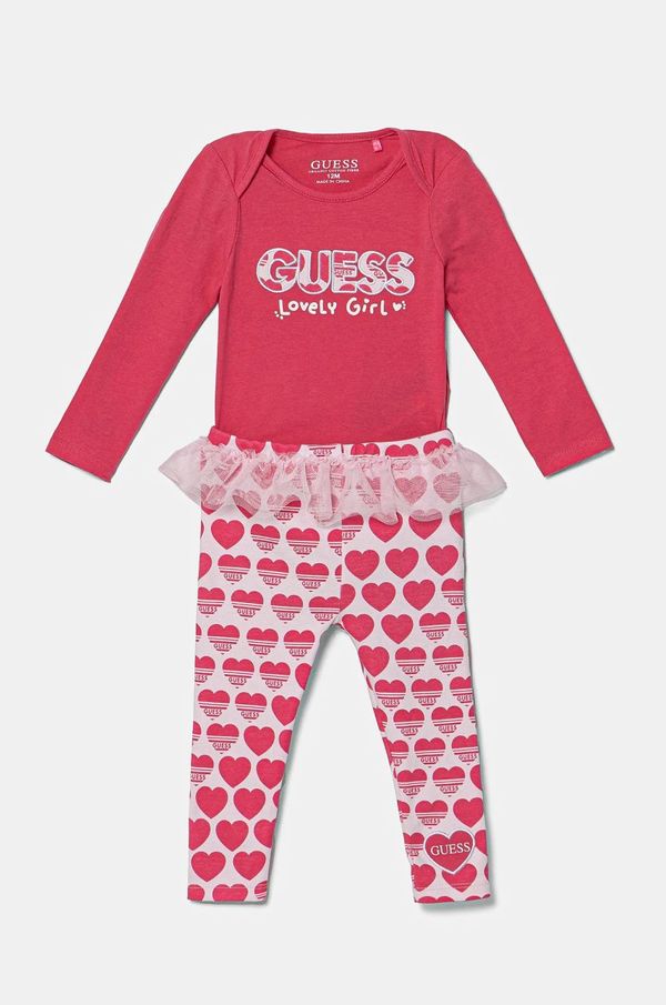 Guess Komplet za bebe Guess boja: ružičasta, S5RG01 J1314