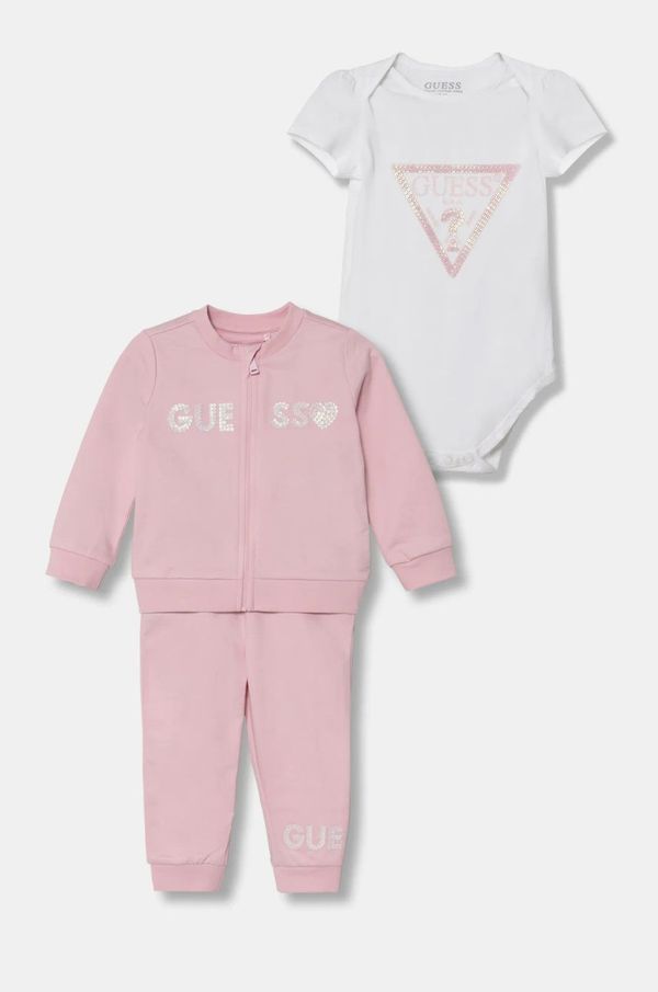 Guess Komplet za bebe Guess boja: ružičasta, S5RG06 KAN04