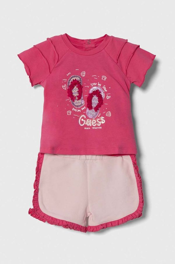 Guess Komplet za bebe Guess boja: ružičasta