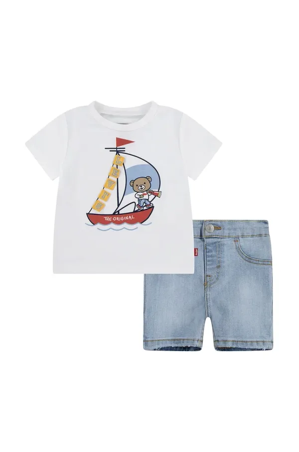 Levi's Komplet za bebe Levi's LEVI 3D SAILING DENIM SET boja: bijela, 6EM326