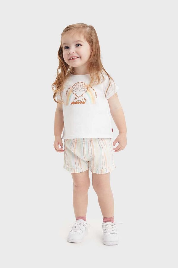 Levi's Komplet za bebe Levi's LVG SHELL TEE & SHORT SET boja: žuta