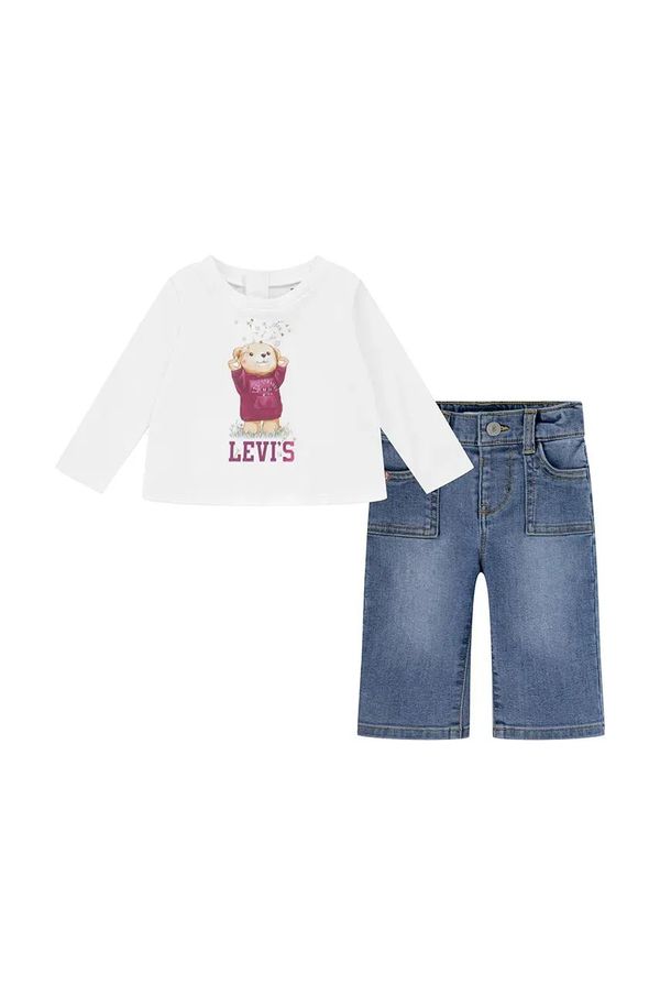 Levi's Komplet za bebe Levi's TEE & CARGO PANT SET boja: bijela, 1EK986