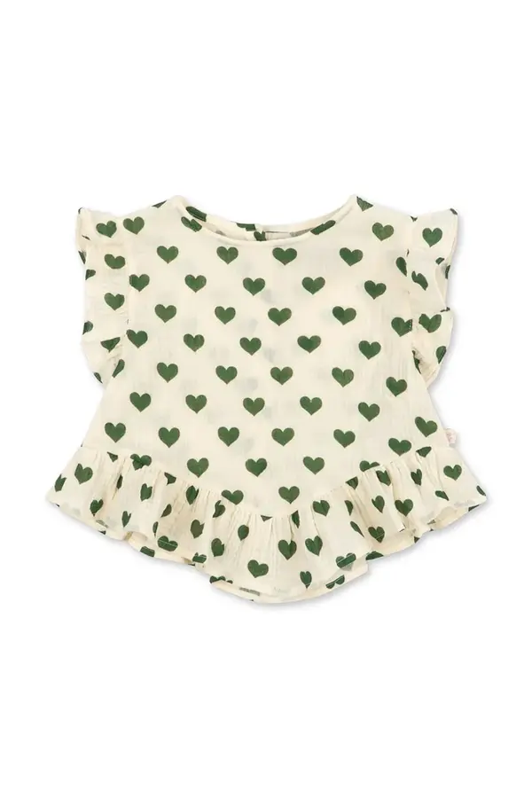 Konges Sløjd Konges Sløjd bluza s volanima za djecu od pamuka COCO TOP GOTS