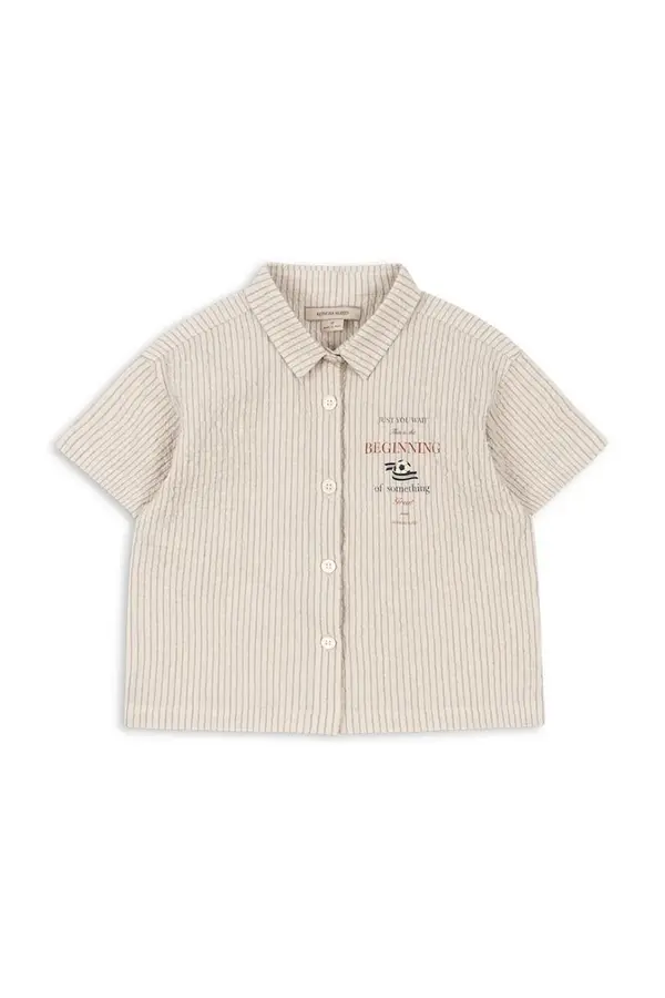 Konges Sløjd Konges Sløjd košulja za djecu od pamuka s elastanom ELLIOT SS SHIRT GOTS