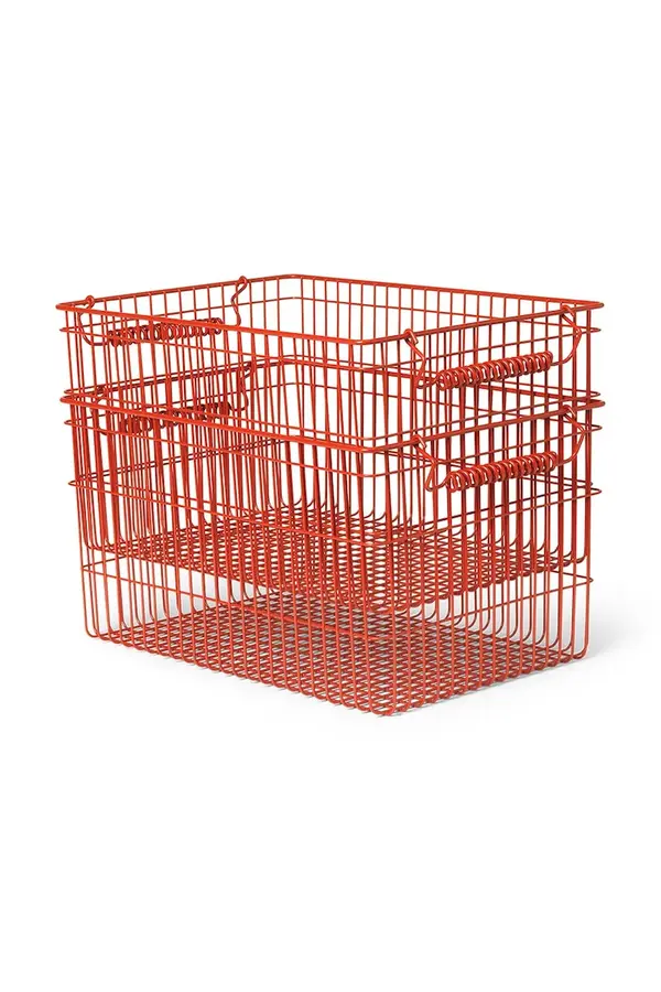 ferm LIVING Košara za skladištenje ferm LIVING Cala 2-pack boja: crvena