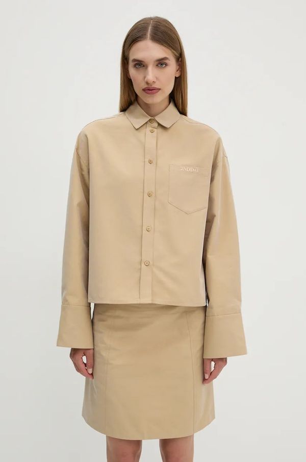 2NDDAY Košulja 2NDDAY Claras TT za žene, boja: bež, relaxed, s klasičnim ovratnikom, 2245130229