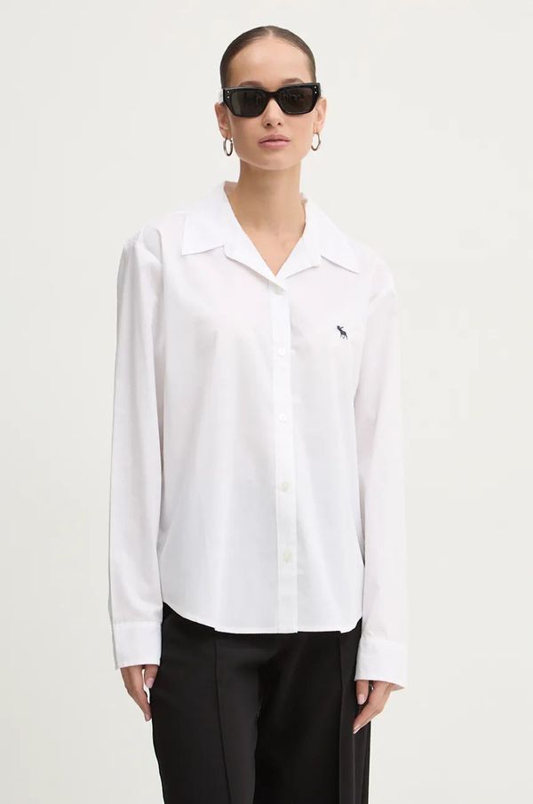 Abercrombie & Fitch Košulja Abercrombie & Fitch za žene, boja: bež, regular, s klasičnim ovratnikom, KI140-4439