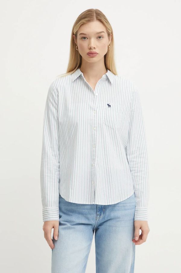 Abercrombie & Fitch Košulja Abercrombie & Fitch za žene, boja: bijela, regular, s klasičnim ovratnikom, KI140-4429