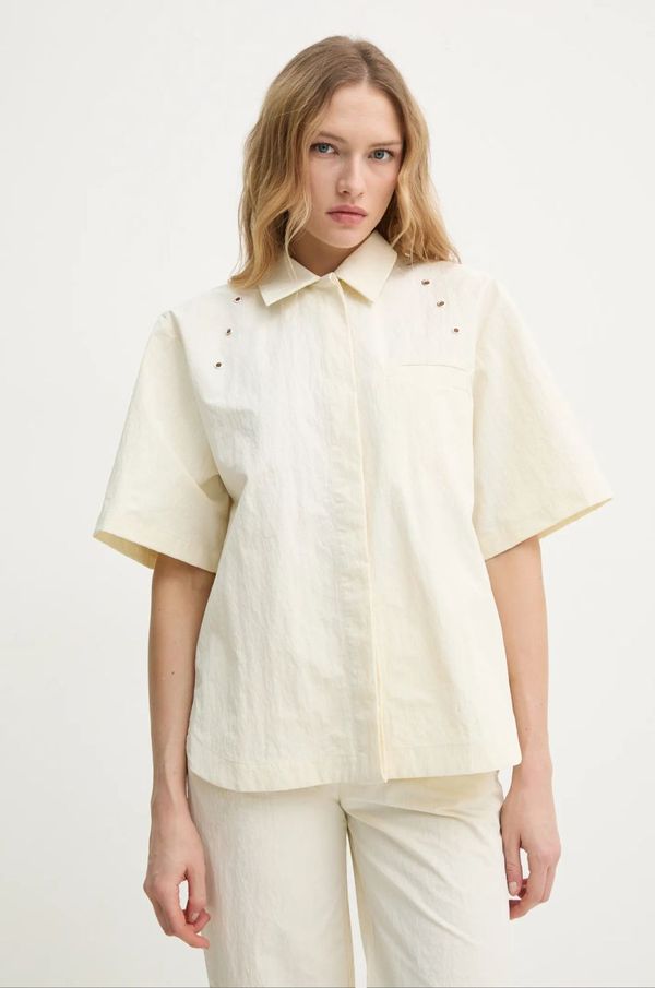 Aeron Košulja AERON ADIRA za žene, boja: bež, relaxed, s klasičnim ovratnikom, SH185537