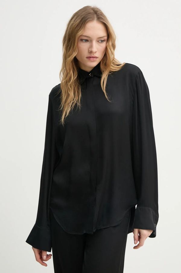 Aeron Košulja AERON STALLION za žene, boja: crna, regular, s klasičnim ovratnikom, SH181555