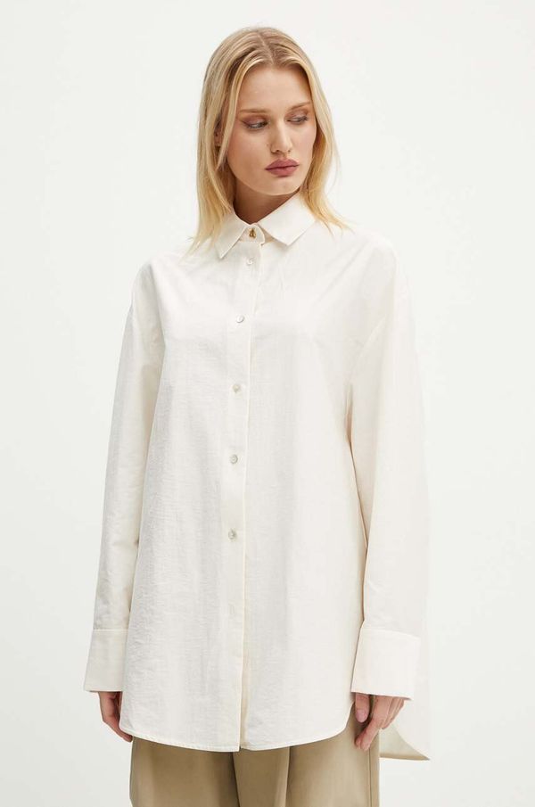 Aeron Košulja AERON za žene, boja: bež, relaxed, s klasičnim ovratnikom, CRSH162471