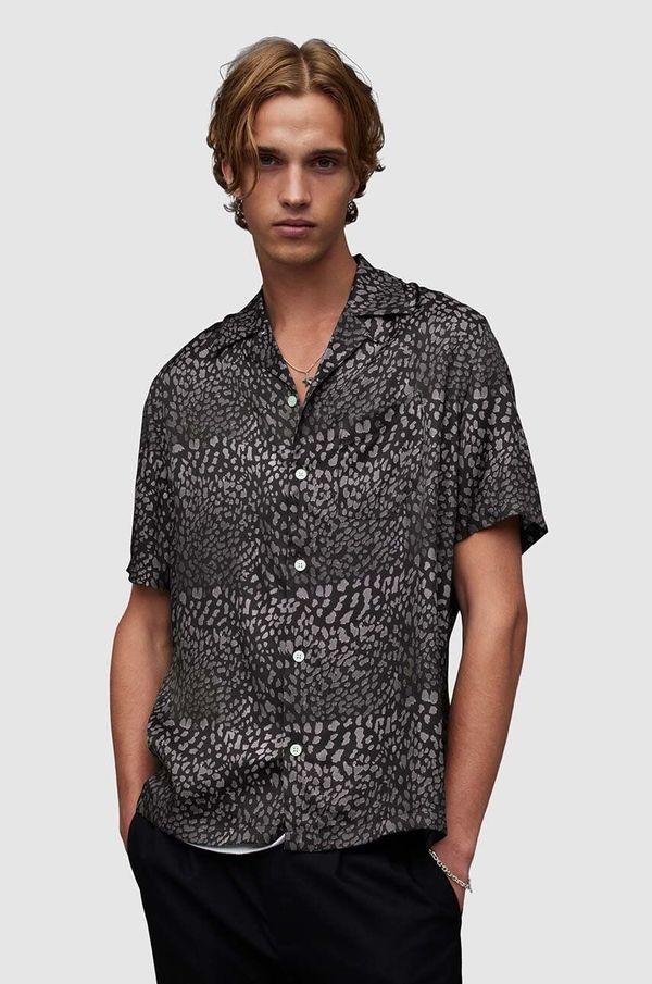 AllSaints Košulja AllSaints Cosmo za muškarce, boja: crna, relaxed