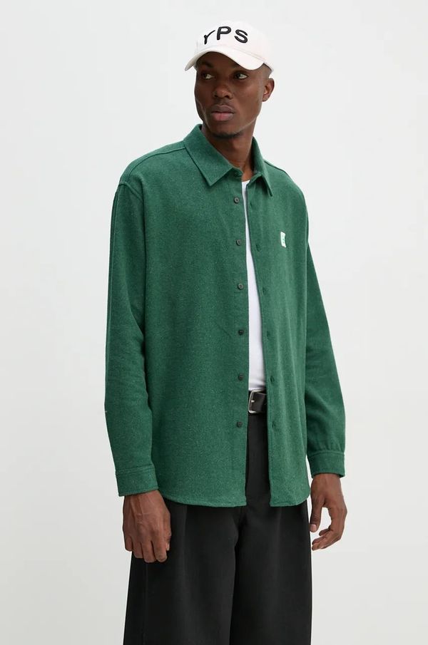 American Vintage Košulja American Vintage za muškarce, boja: zelena, relaxed, s klasičnim ovratnikom, MVYL06AH24