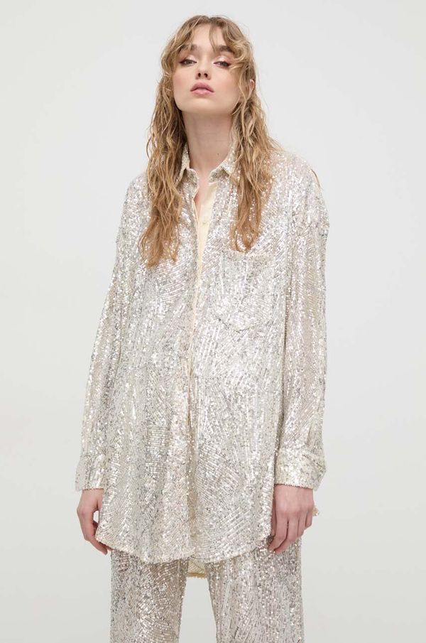 Aniye By Košulja Aniye By za žene, boja: bež, relaxed, s klasičnim ovratnikom