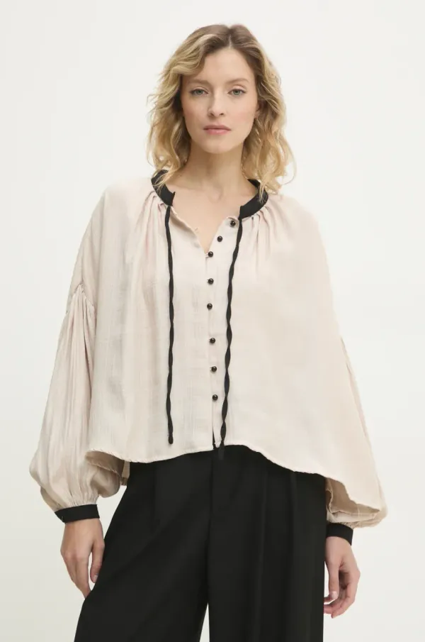 Answear Lab Košulja Answear Lab za žene, boja: bež, relaxed