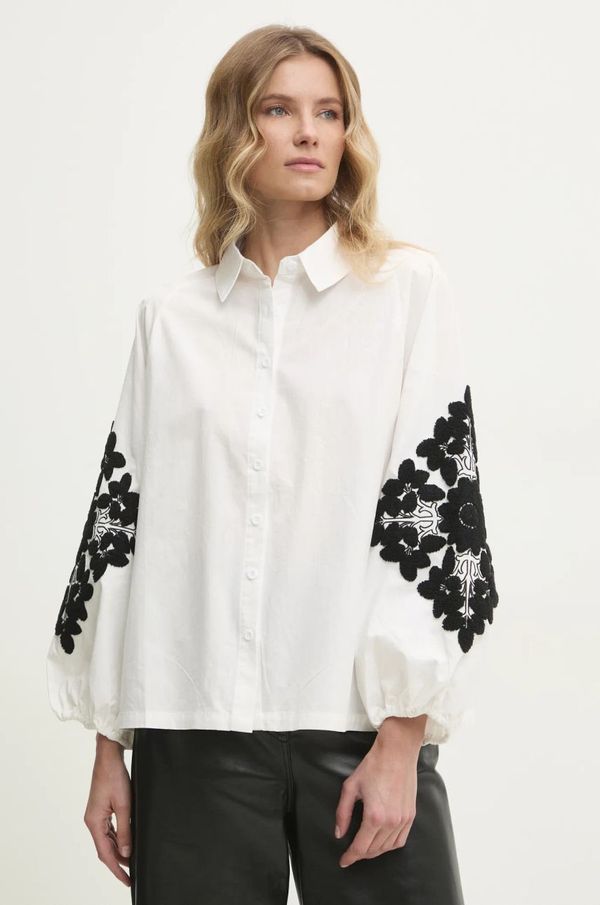 Answear Lab Košulja Answear Lab za žene, boja: bijela, relaxed, s klasičnim ovratnikom