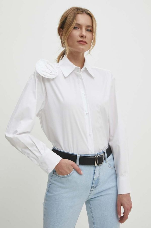 Answear Lab Košulja Answear Lab za žene, boja: bijela, relaxed, s klasičnim ovratnikom