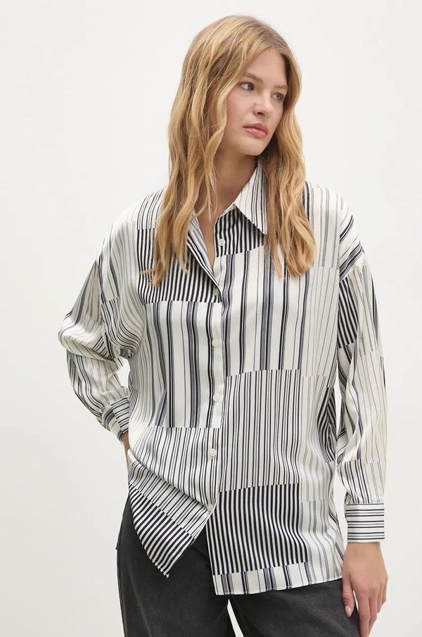 Answear Lab Košulja Answear Lab za žene, boja: bijela, relaxed, s klasičnim ovratnikom