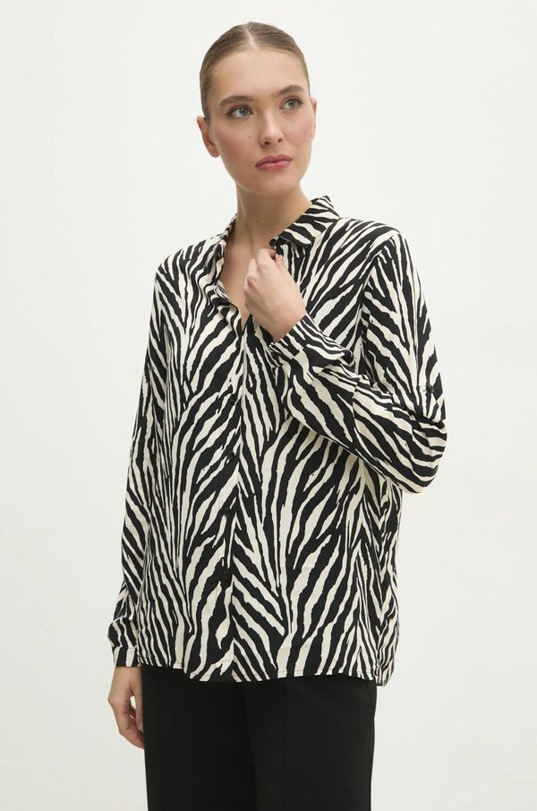 Answear Lab Košulja Answear Lab za žene, boja: crna, regular, s klasičnim ovratnikom