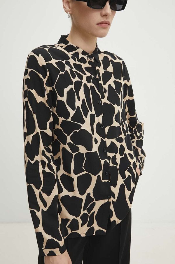 Answear Lab Košulja Answear Lab za žene, boja: crna, regular, s klasičnim ovratnikom