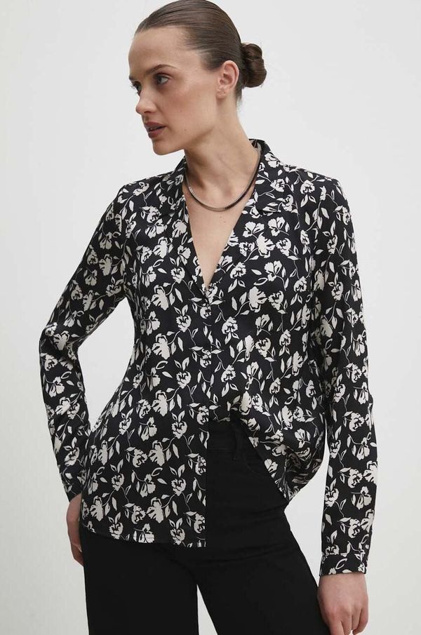 Answear Lab Košulja Answear Lab za žene, boja: crna, regular, s klasičnim ovratnikom