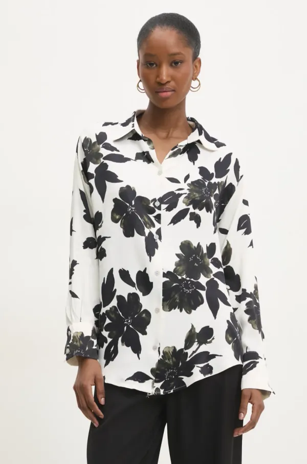 Answear Lab Košulja Answear Lab za žene, boja: crna, relaxed, s klasičnim ovratnikom