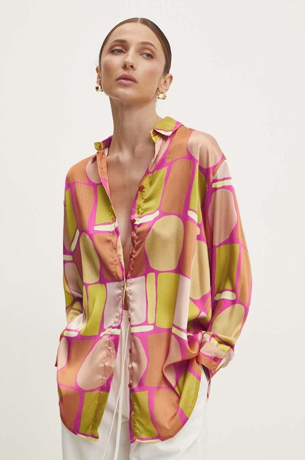 Answear Lab Košulja Answear Lab za žene, boja: narančasta, regular, s klasičnim ovratnikom