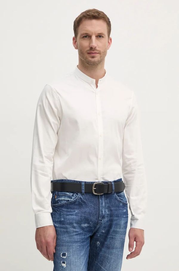 Armani Exchange Košulja Armani Exchange za muškarce, boja: bijela, regular, s ruskim ovratnikom, XM000017 AF10192