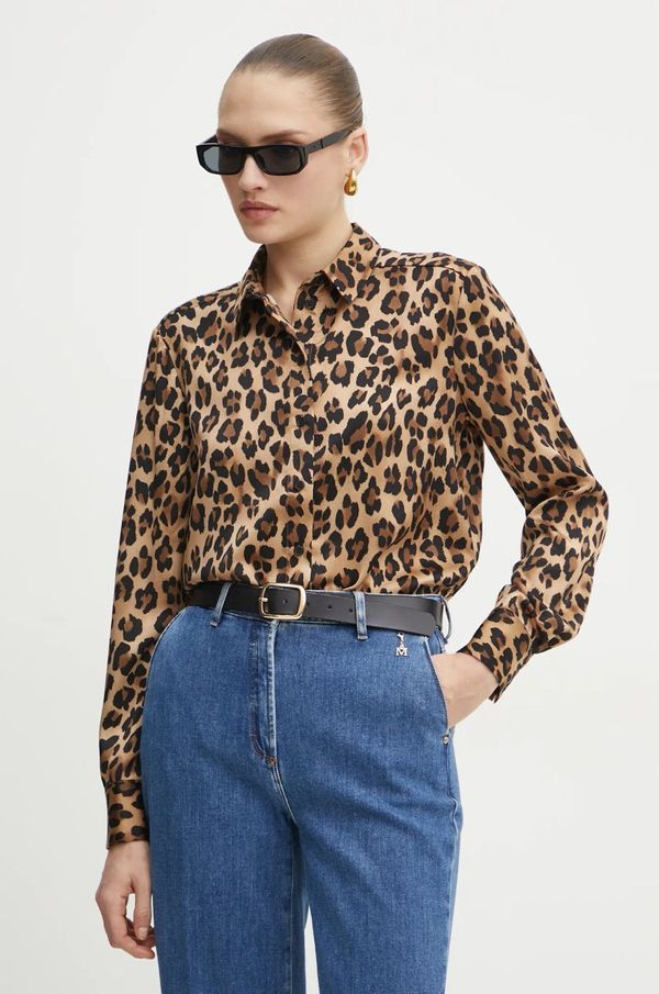 Bardot Košulja Bardot za žene, boja: bež, regular, s klasičnim ovratnikom, 59766TB