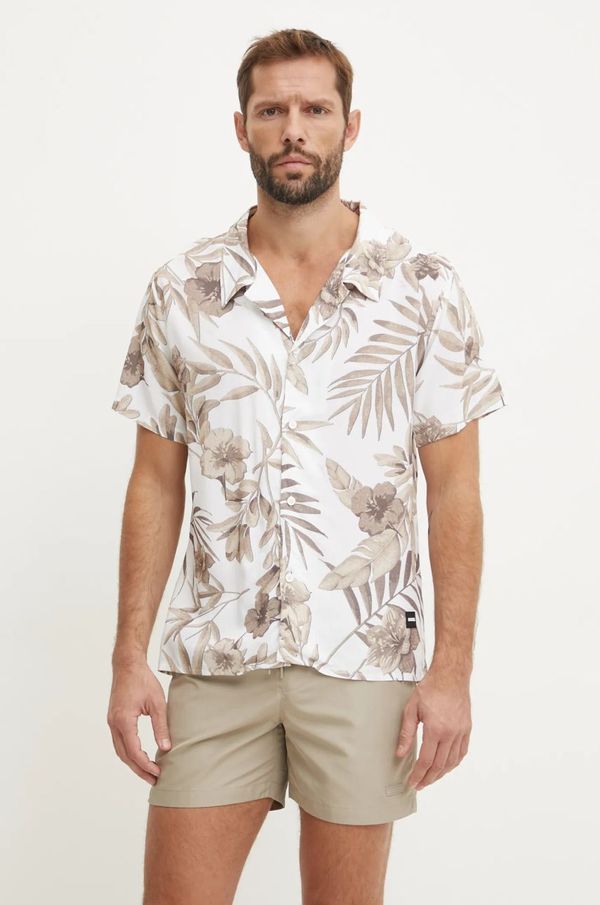 Boss Košulja BOSS za muškarce, boja: bež, regular, 50535793