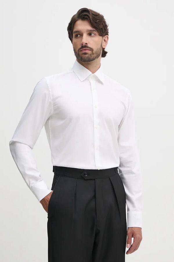 Boss Košulja BOSS za muškarce, boja: bijela, regular, s klasičnim ovratnikom, 50527231