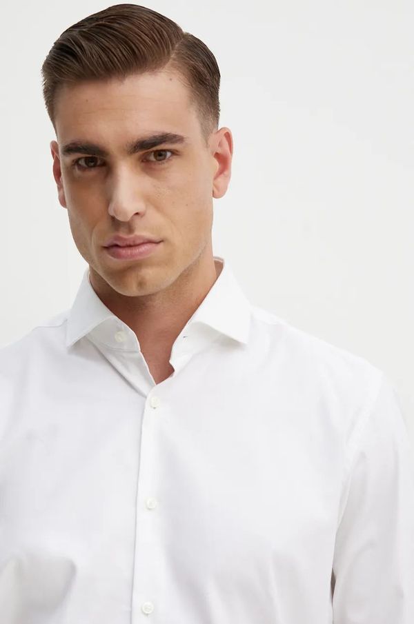 Boss Košulja BOSS za muškarce, boja: bijela, regular, s talijanskim ovratnikom, 50474279