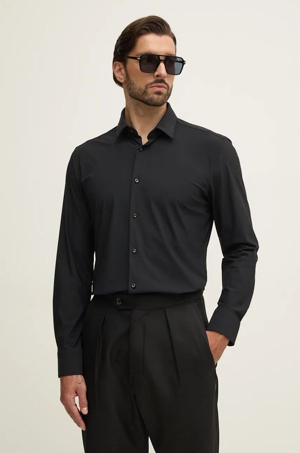 Boss Košulja BOSS za muškarce, boja: crna, regular, s klasičnim ovratnikom, 50503554