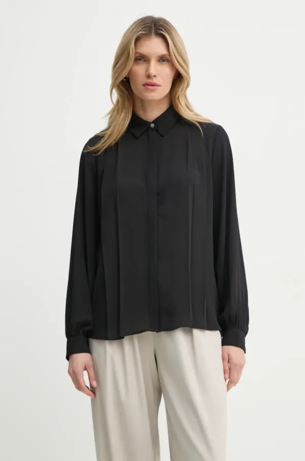 Bruuns Bazaar Košulja Bruuns Bazaar za žene, boja: crna, regular, s klasičnim ovratnikom, BBW4357