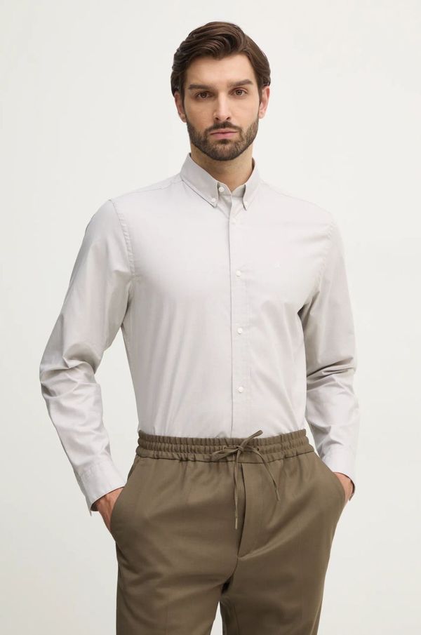 Calvin Klein Košulja Calvin Klein za muškarce, boja: bež, regular, s klasičnim ovratnikom, K10K113614