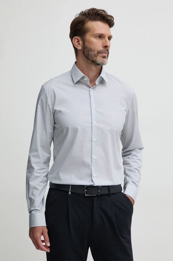 Calvin Klein Košulja Calvin Klein za muškarce, boja: bijela, slim, s klasičnim ovratnikom, K10K113519