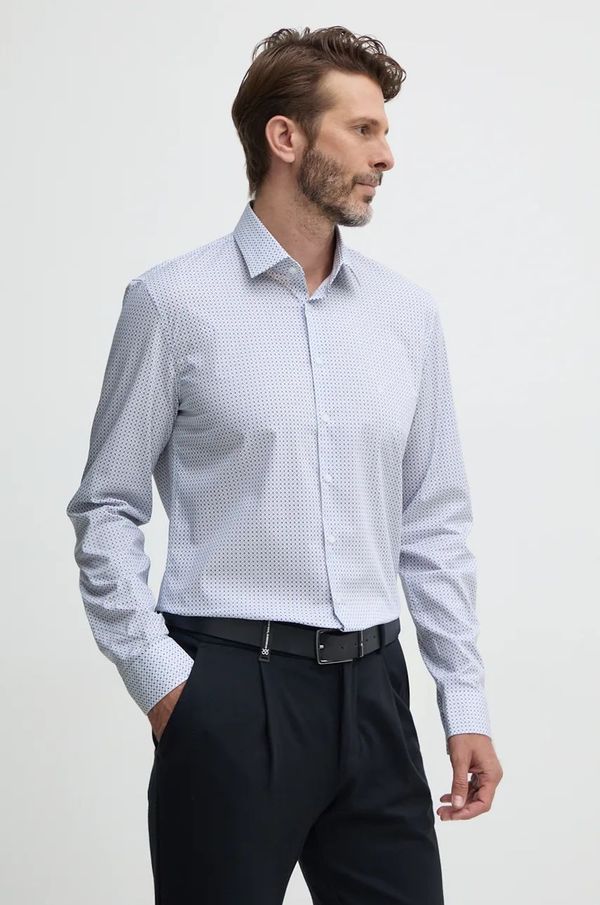 Calvin Klein Košulja Calvin Klein za muškarce, boja: bijela, slim, s klasičnim ovratnikom, K10K113548