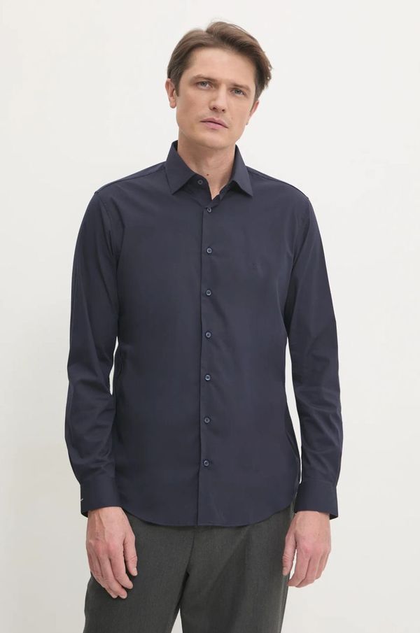 Calvin Klein Košulja Calvin Klein za muškarce, boja: tamno plava, regular, s klasičnim ovratnikom, K10K109509
