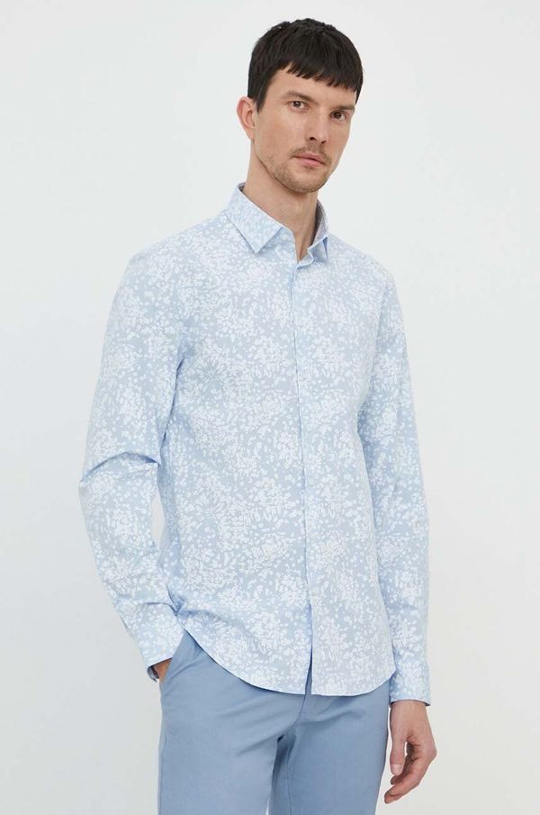 Calvin Klein Košulja Calvin Klein za muškarce, slim, s klasičnim ovratnikom